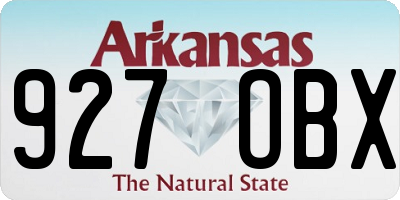 AR license plate 927OBX