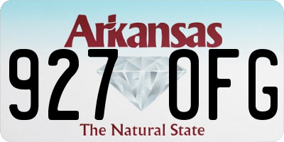 AR license plate 927OFG