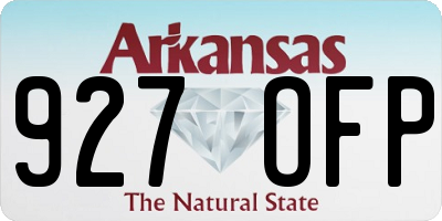 AR license plate 927OFP