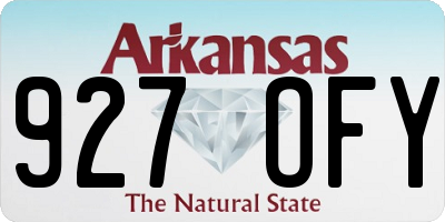 AR license plate 927OFY