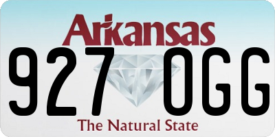 AR license plate 927OGG