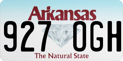 AR license plate 927OGH