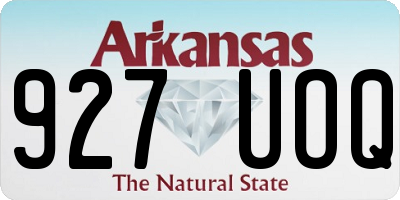 AR license plate 927UOQ