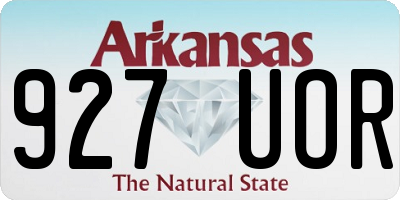 AR license plate 927UOR