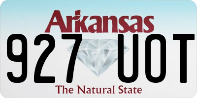 AR license plate 927UOT