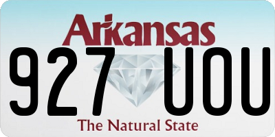 AR license plate 927UOU
