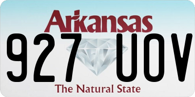 AR license plate 927UOV