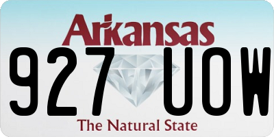 AR license plate 927UOW