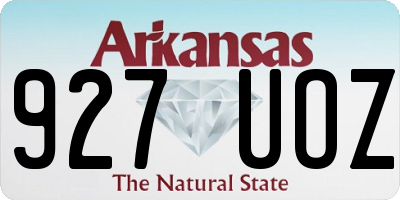 AR license plate 927UOZ