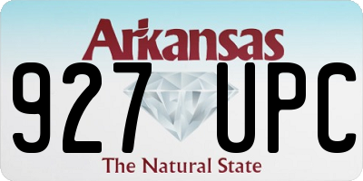 AR license plate 927UPC