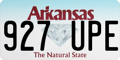 AR license plate 927UPE