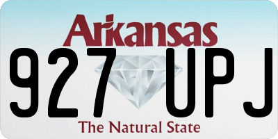 AR license plate 927UPJ
