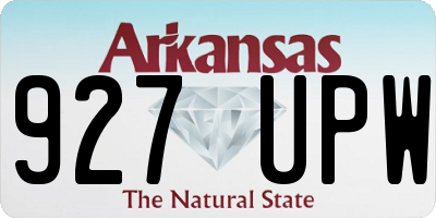 AR license plate 927UPW