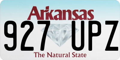 AR license plate 927UPZ