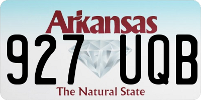 AR license plate 927UQB