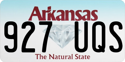 AR license plate 927UQS