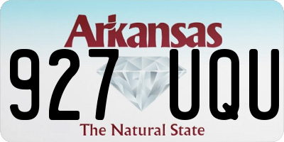 AR license plate 927UQU