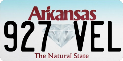 AR license plate 927VEL