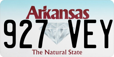 AR license plate 927VEY