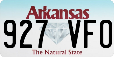 AR license plate 927VFO
