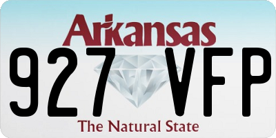 AR license plate 927VFP