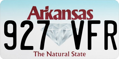 AR license plate 927VFR