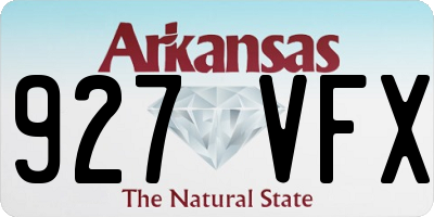 AR license plate 927VFX