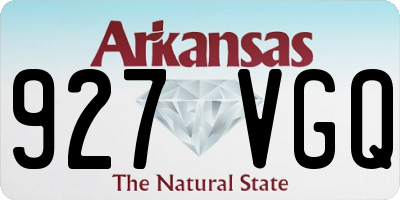 AR license plate 927VGQ