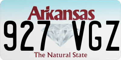 AR license plate 927VGZ
