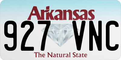 AR license plate 927VNC