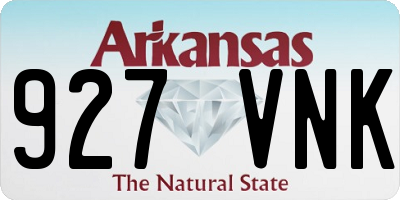 AR license plate 927VNK
