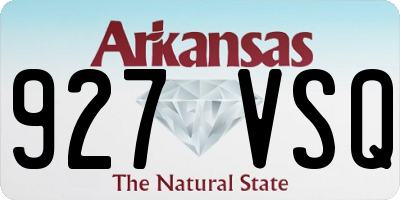 AR license plate 927VSQ