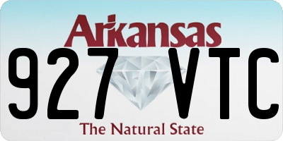 AR license plate 927VTC