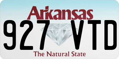 AR license plate 927VTD