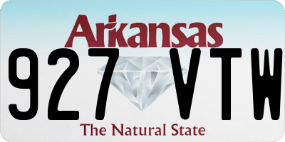 AR license plate 927VTW