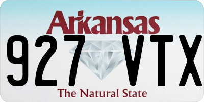 AR license plate 927VTX