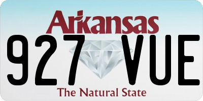 AR license plate 927VUE