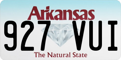 AR license plate 927VUI