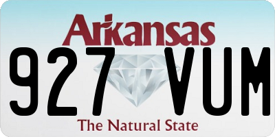 AR license plate 927VUM