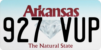 AR license plate 927VUP