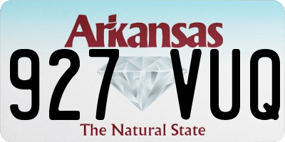 AR license plate 927VUQ