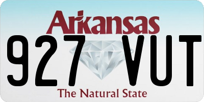 AR license plate 927VUT