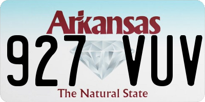 AR license plate 927VUV