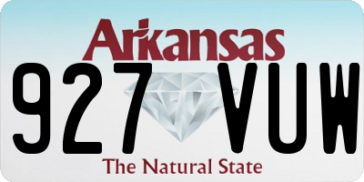 AR license plate 927VUW