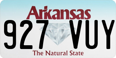 AR license plate 927VUY