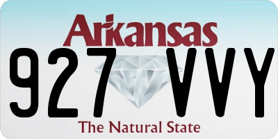 AR license plate 927VVY