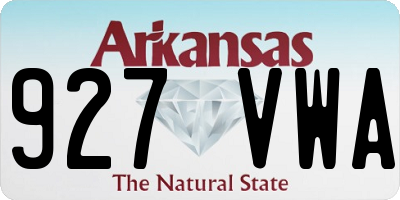 AR license plate 927VWA