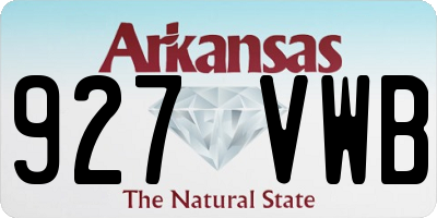 AR license plate 927VWB