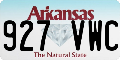 AR license plate 927VWC