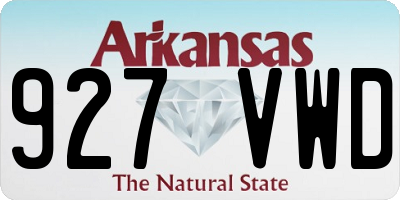 AR license plate 927VWD
